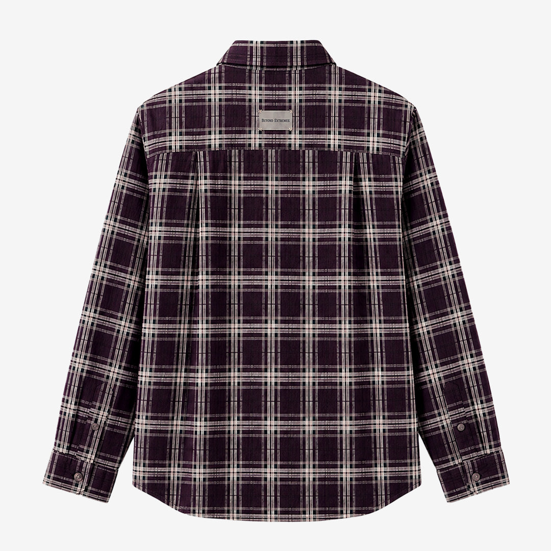 Checkered Painter Shirt in Maroon