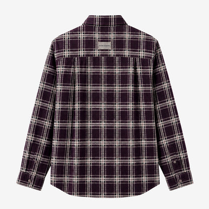 Checkered Painter Shirt in Maroon