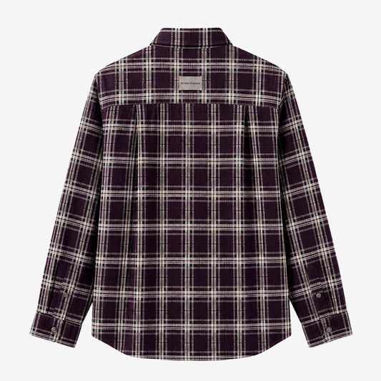 Checkered Painter Shirt in Maroon