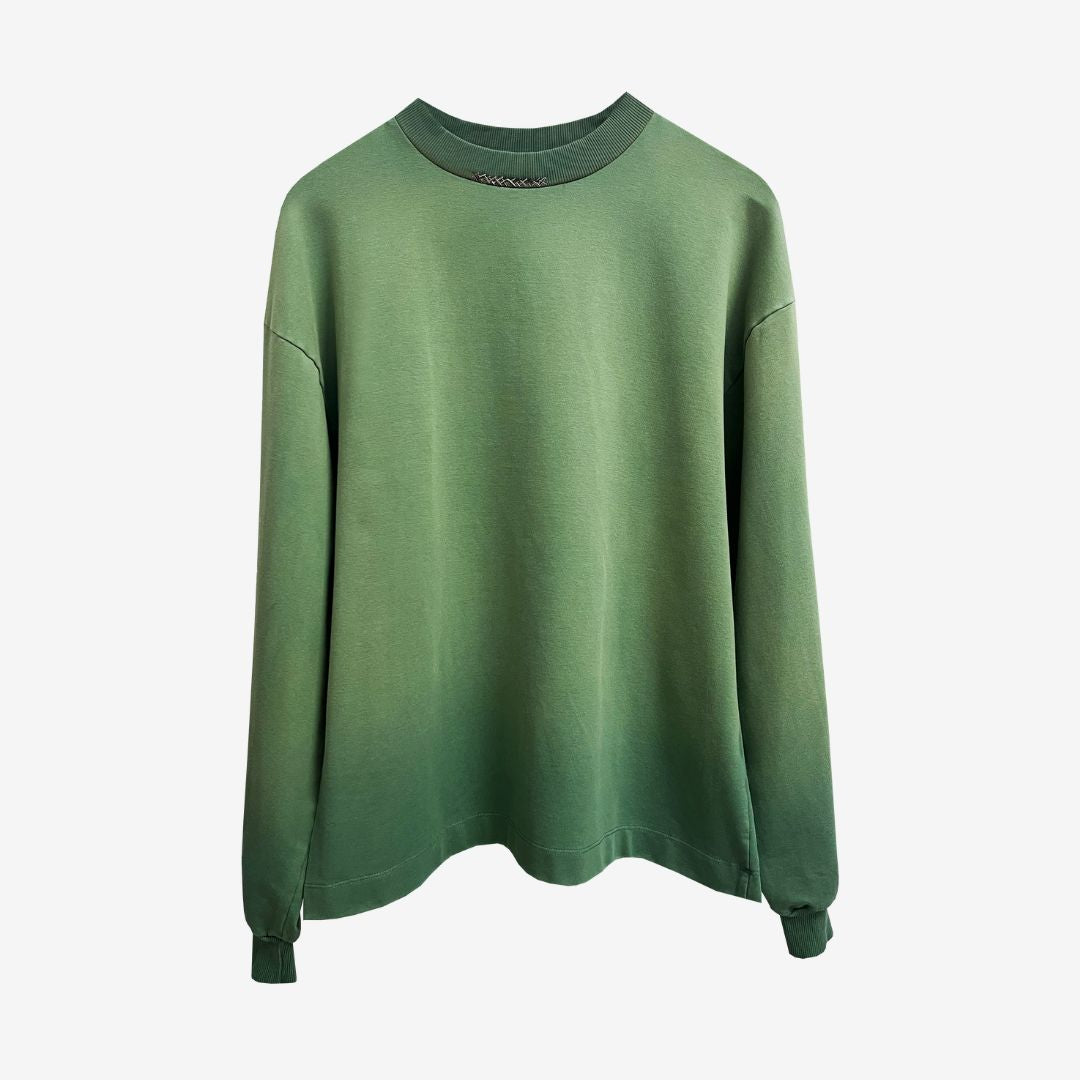 Kantha Long Sleeve T-shirt in Green [Unisex]