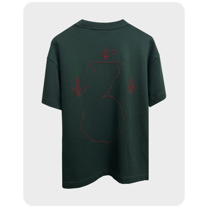 Flower Patched T-shirt 1*1 [Unisex]