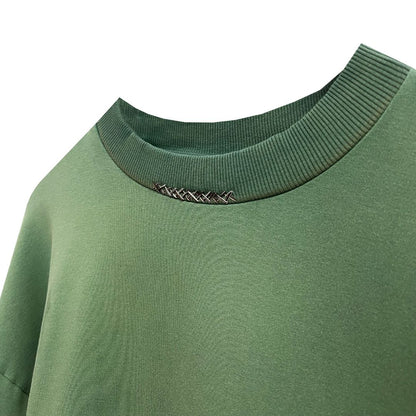 Kantha Long Sleeve T-shirt in Green [Unisex]