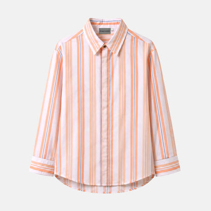 Seersucker Shirt in Sunset Stripes