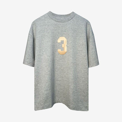 3 T-shirt in Grey Melange [Unisex]