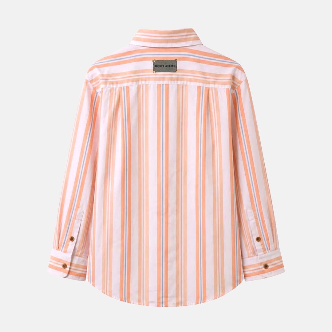 Seersucker Shirt in Sunset Stripes