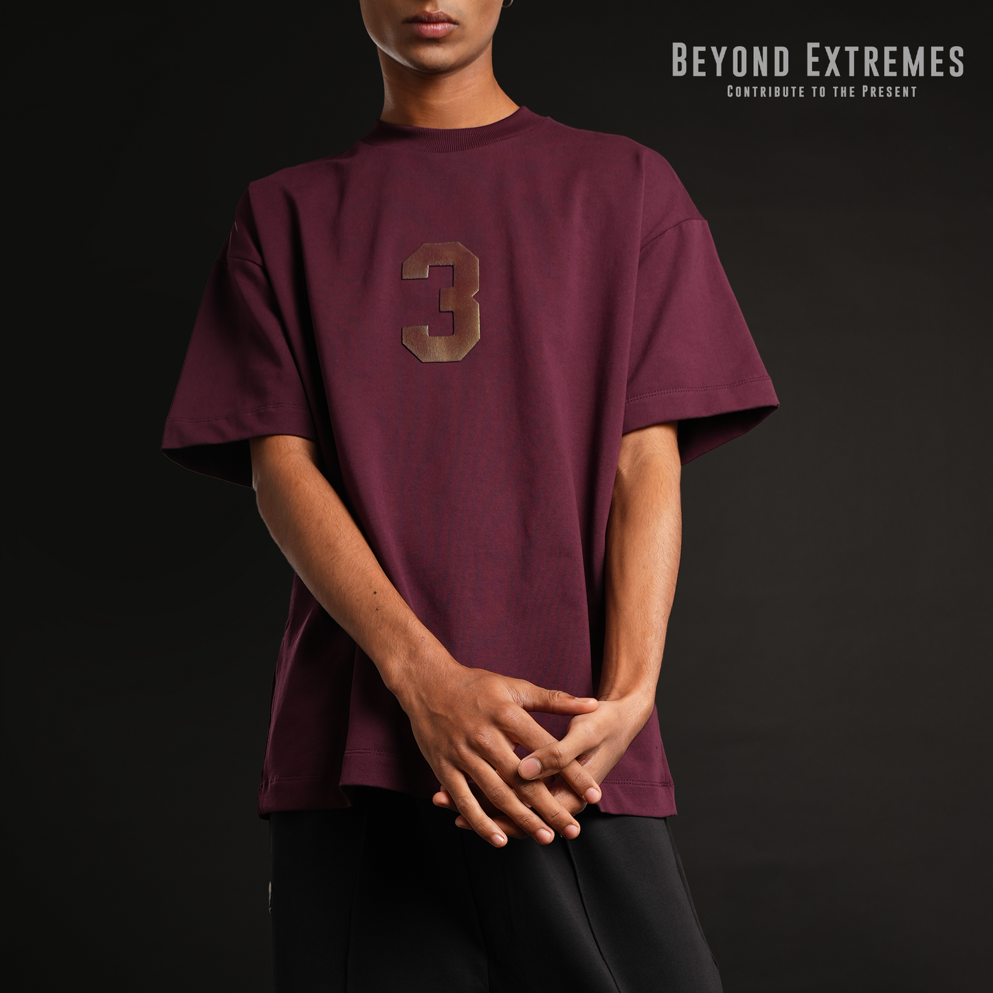 3 T-shirt in Wine [Unisex]