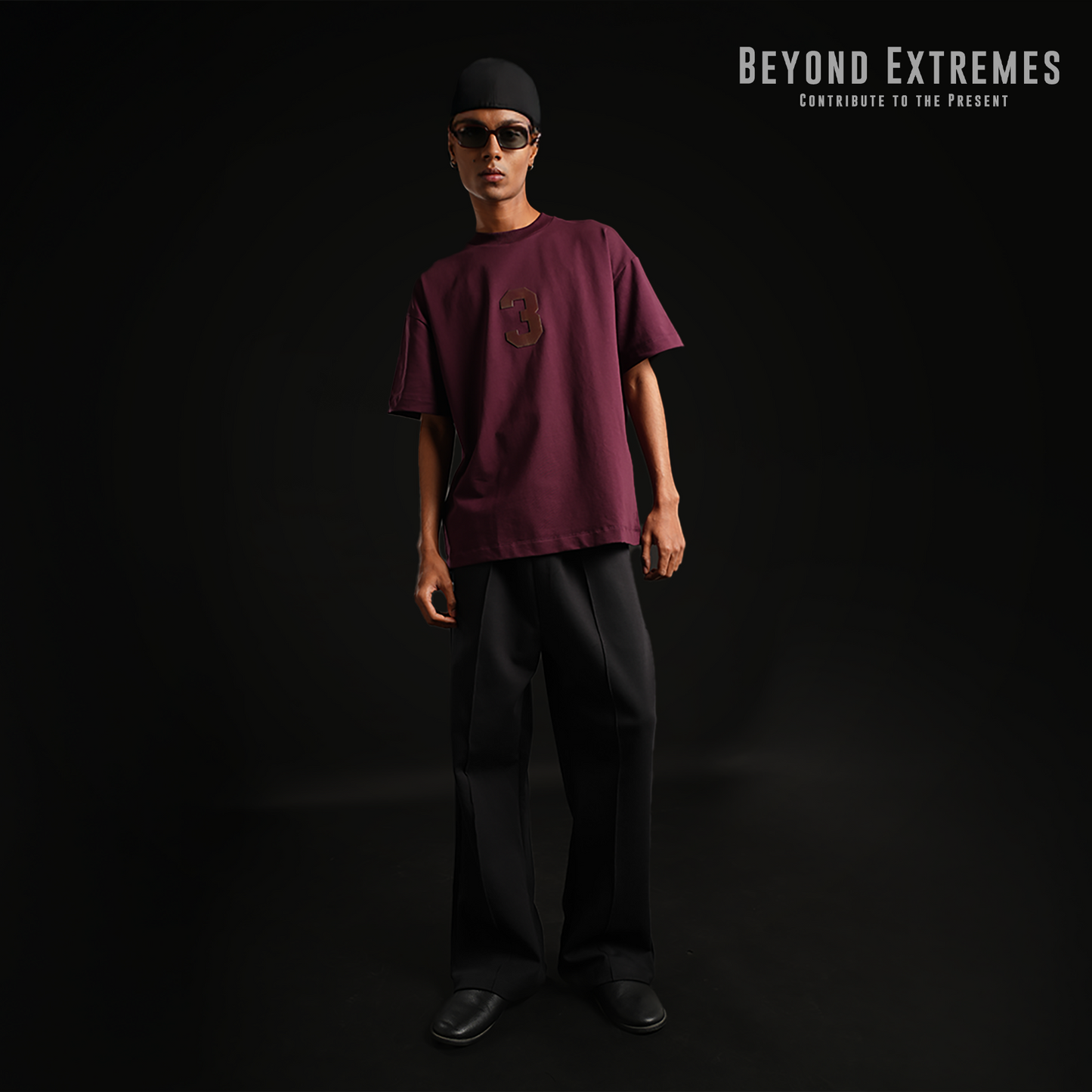 3 T-shirt in Wine [Unisex]