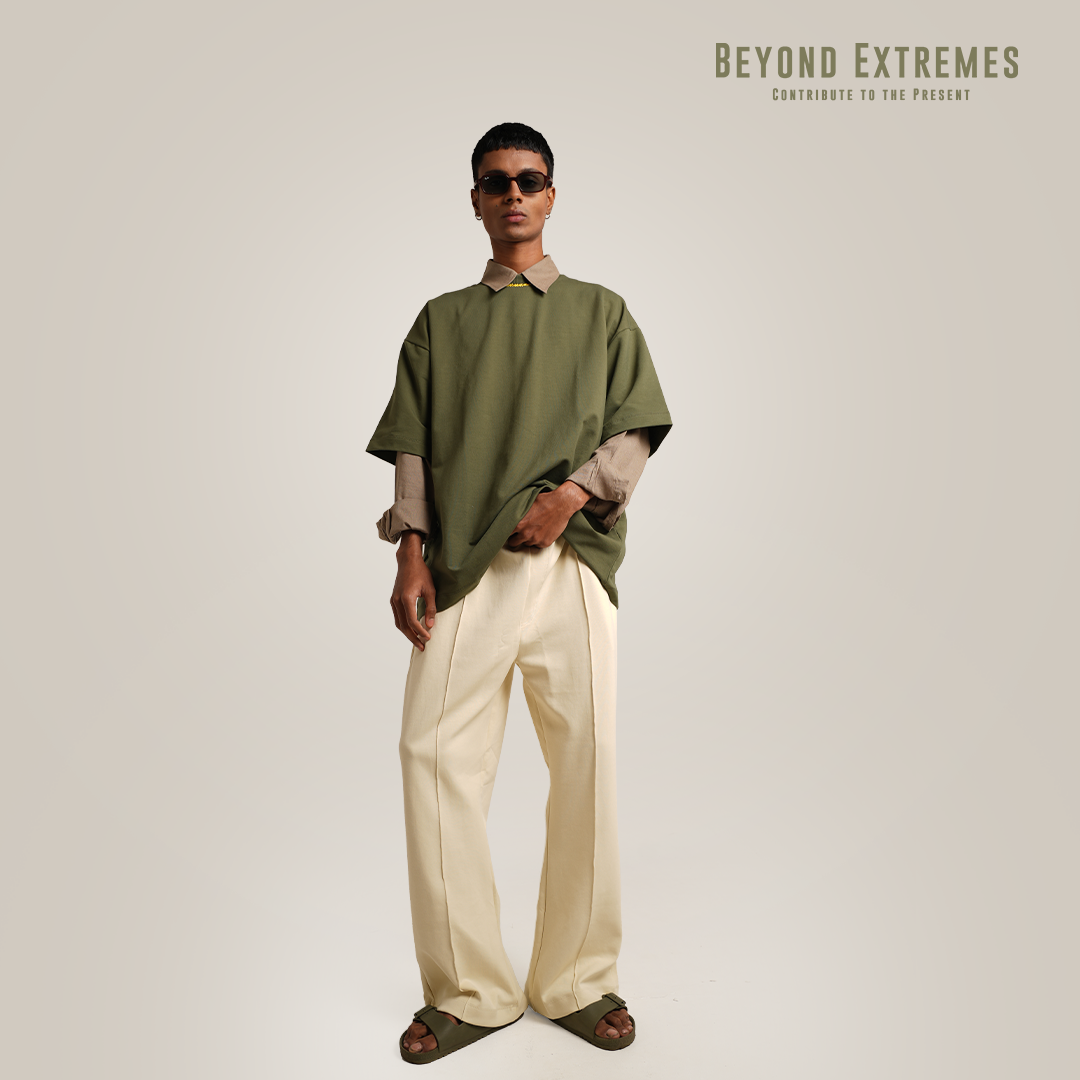 Kantha Basic T-shirt in Military Green [Unisex]