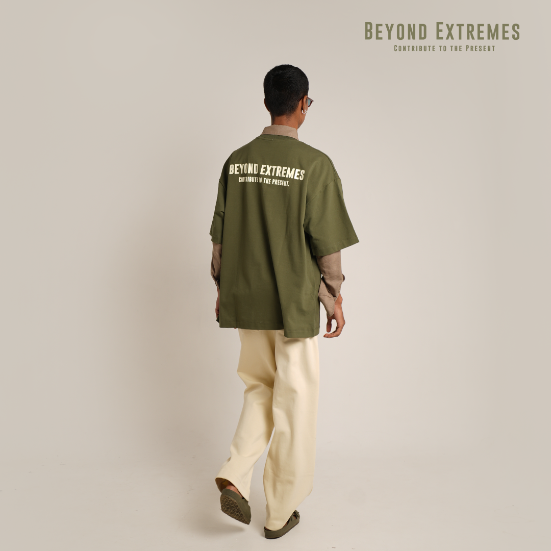 Kantha Basic T-shirt in Military Green [Unisex]