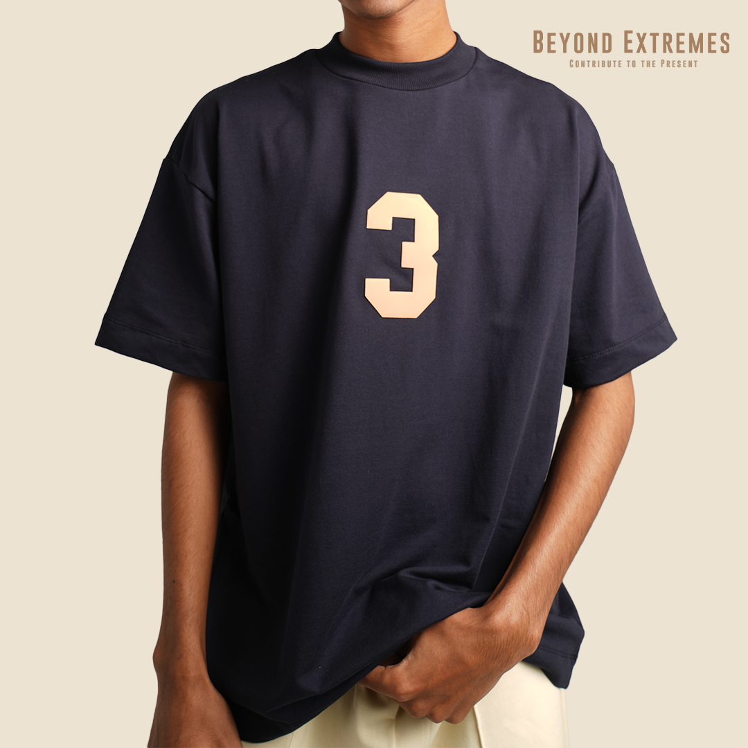 3 T-shirt in Navy Blue [Unisex]