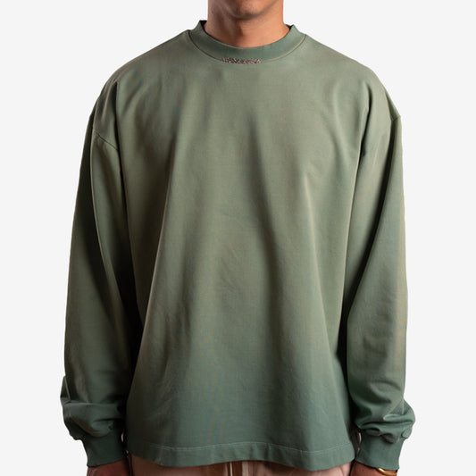 Kantha Long Sleeve T-shirt in Green [Unisex]