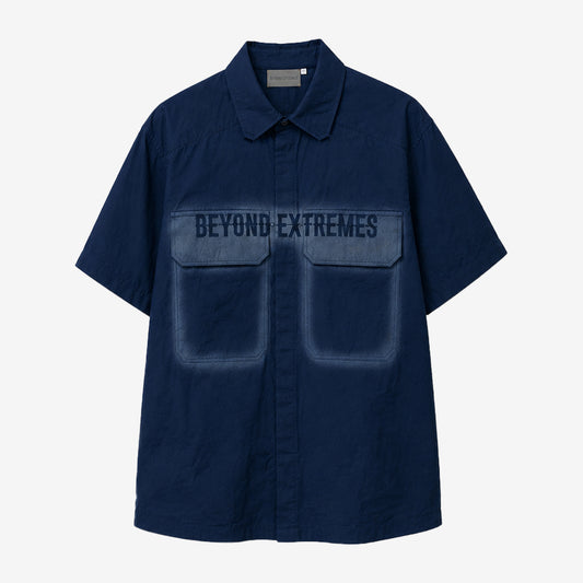 Stencil Farmland Shirt in Navy [Unisex]