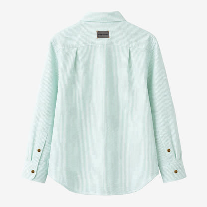 Beach Shirt in Green Stripes [Unisex]