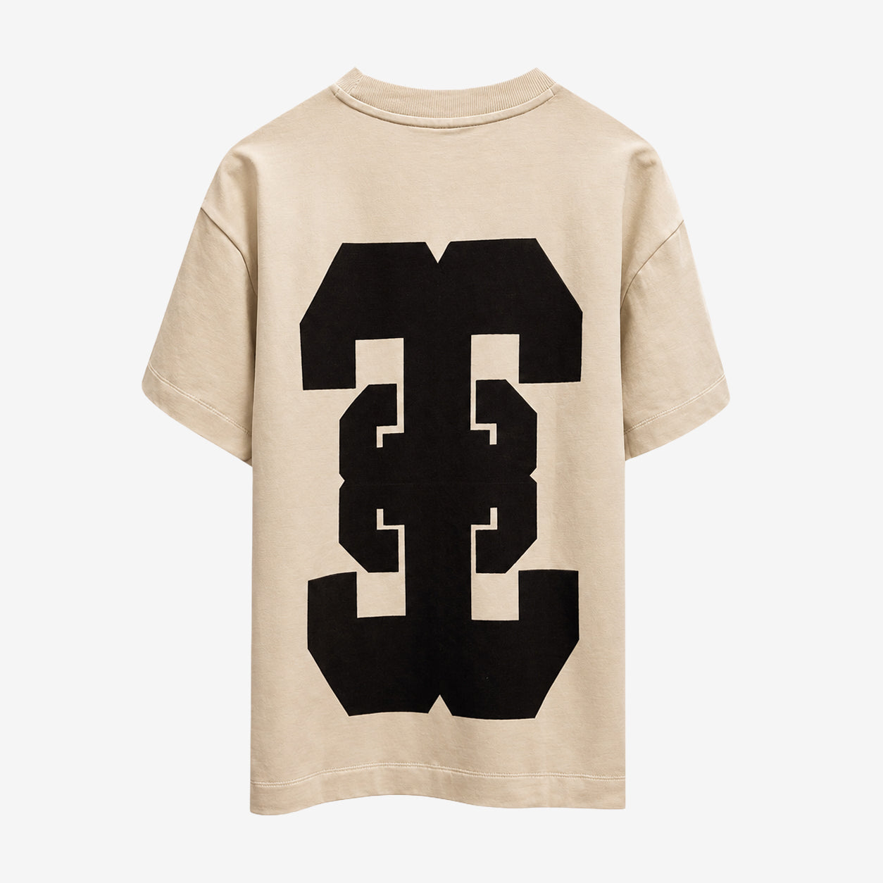 Patch Effect T-shirt in Cream [Unisex]