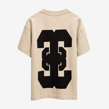 Patch Effect T-shirt in Cream [Unisex]