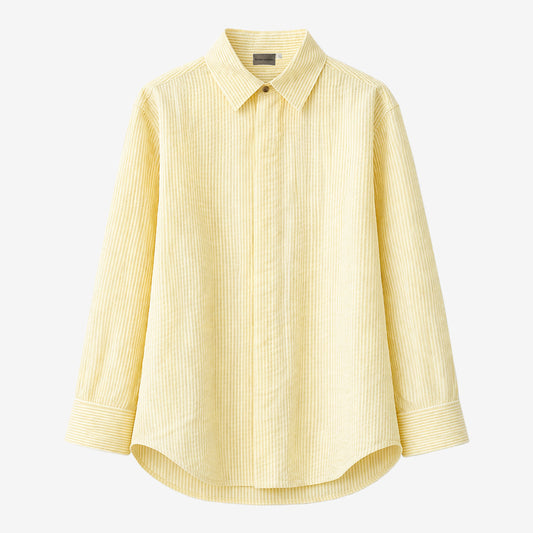 Beach Shirt in Yellow Stripes [Unisex]