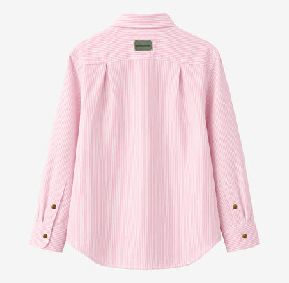 Beach Shirt in Pink Stripes [Unisex]