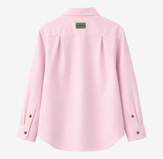 Beach Shirt in Pink Stripes [Unisex]