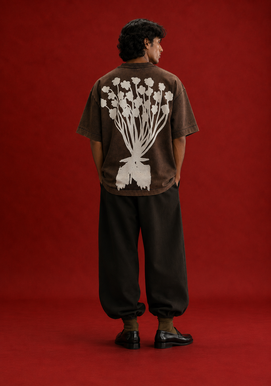Bouquet T-shirt in Vintage Black [Unisex]