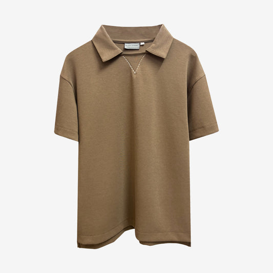 Kantha Polo T-shirt in Teak [Unisex]