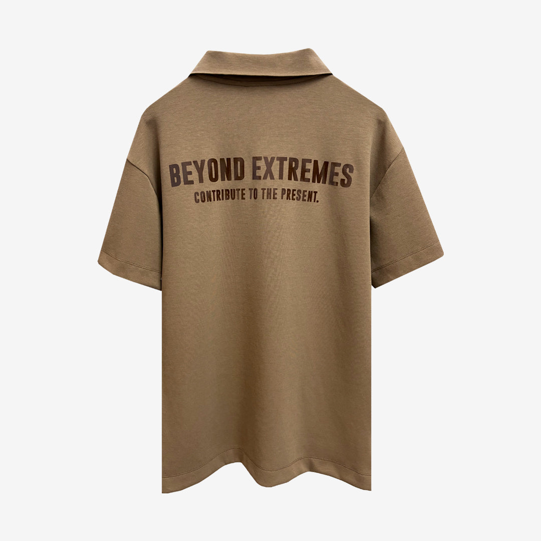 Kantha Polo T-shirt in Teak [Unisex]