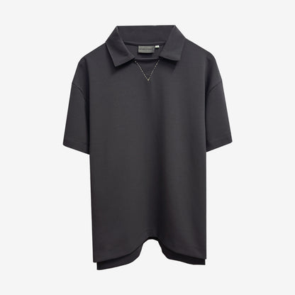 Kantha Polo T-shirt in Grey [Unisex]