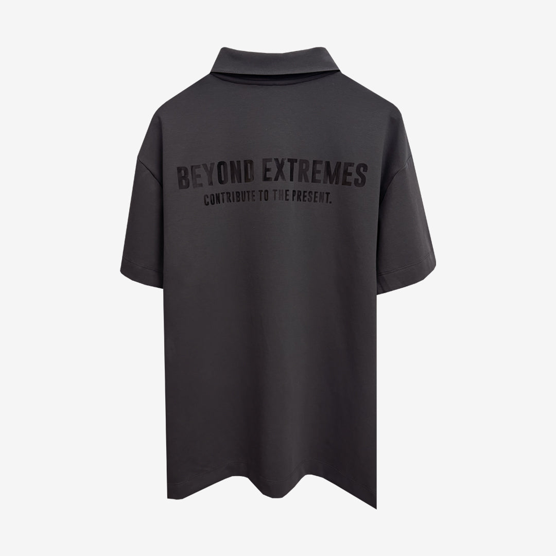 Kantha Polo T-shirt in Grey [Unisex]