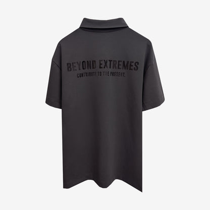 Kantha Polo T-shirt in Grey [Unisex]