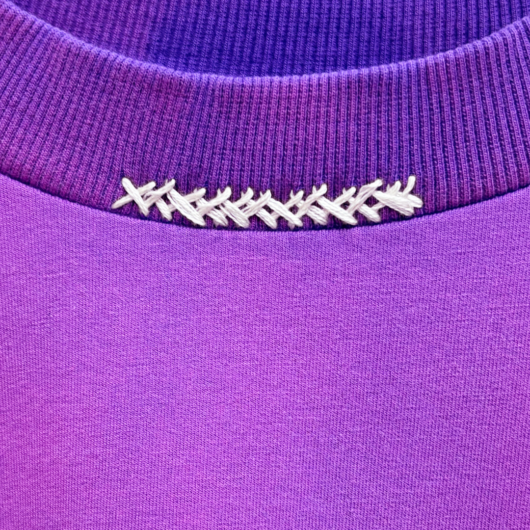 Kantha Basic T-shirt in Purple [Unisex]