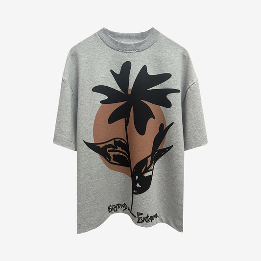 Black Flower T-shirt [Unisex]