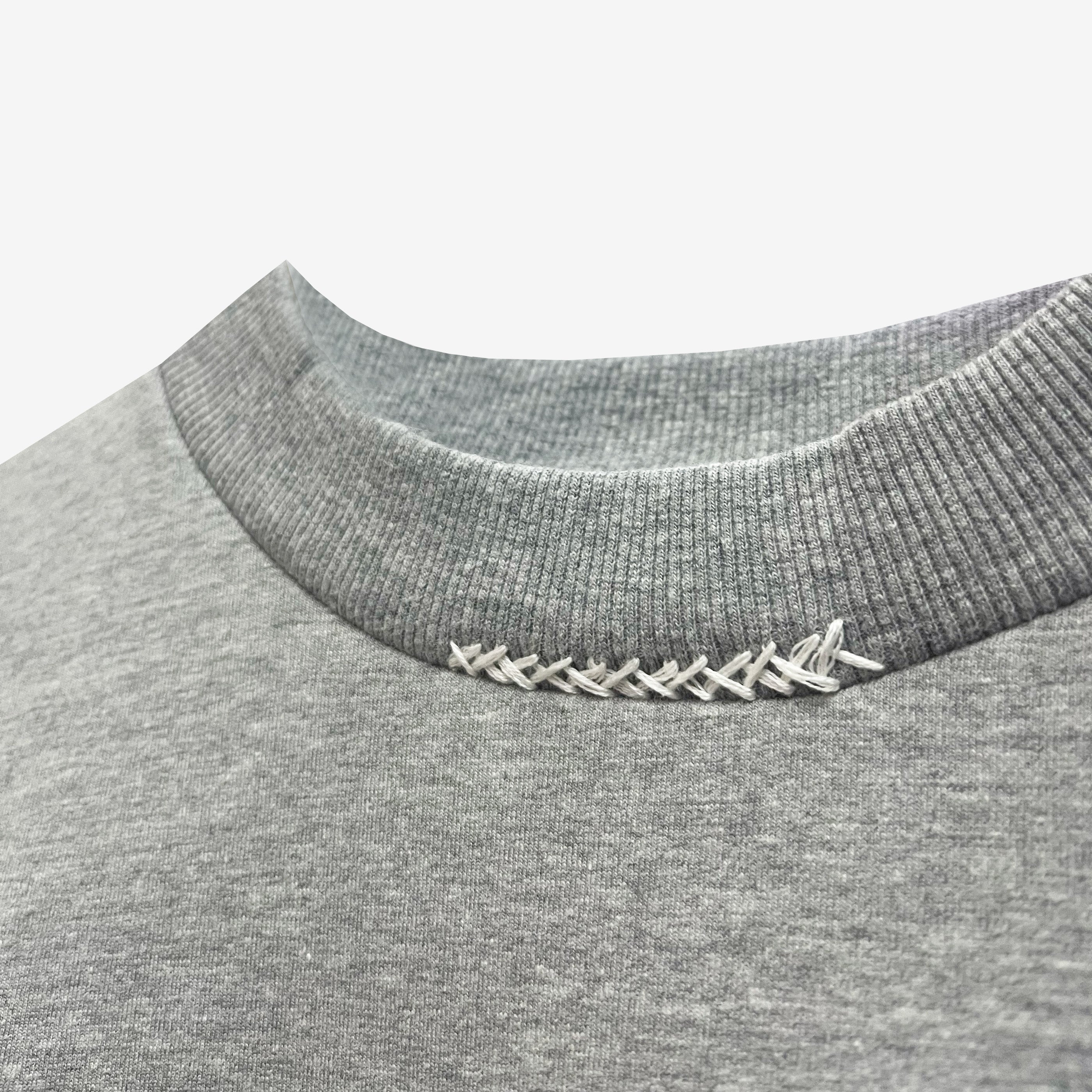 Kantha Basic T-shirt in Grey Melange [Unisex]