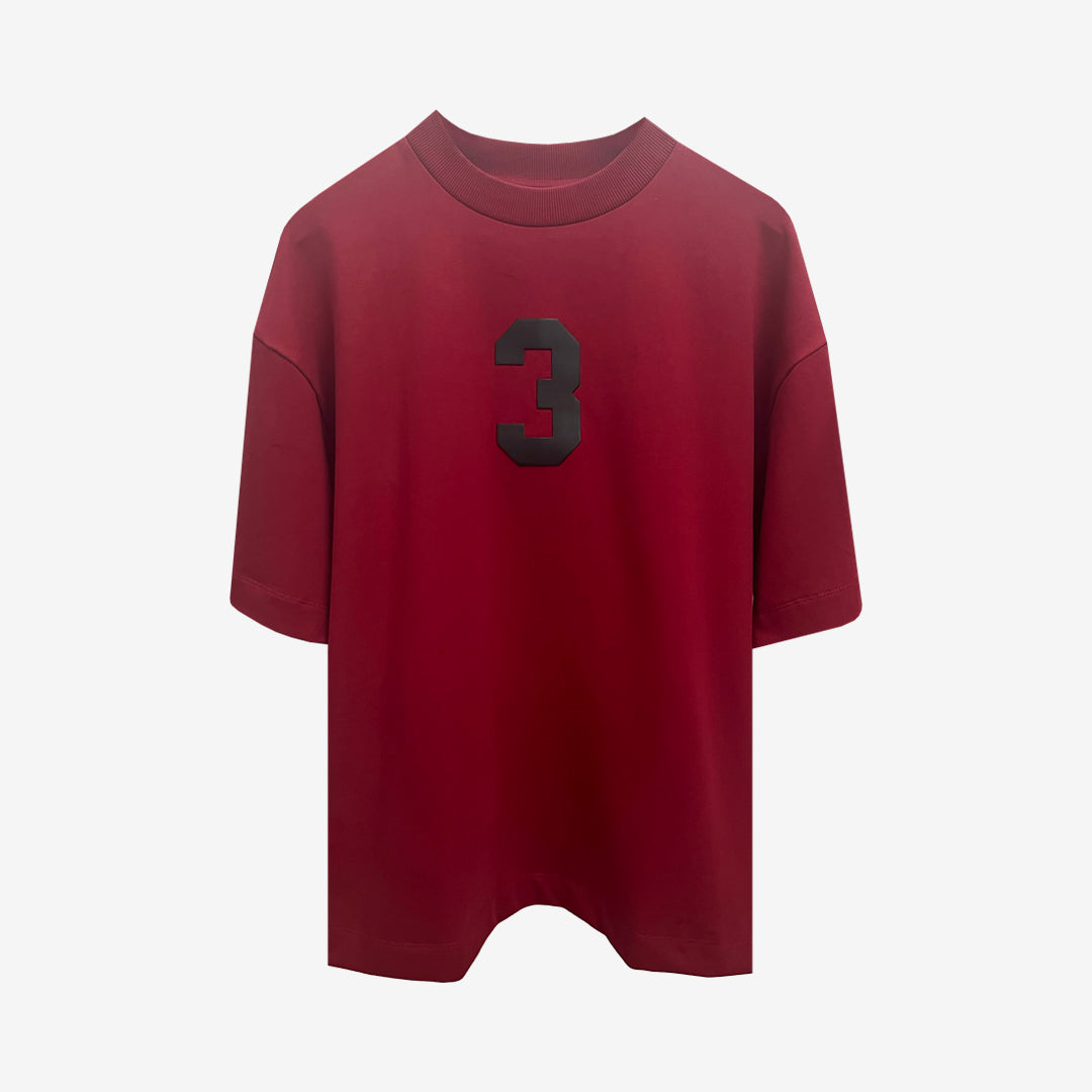 3 T-shirt in Burgundy [Unisex]